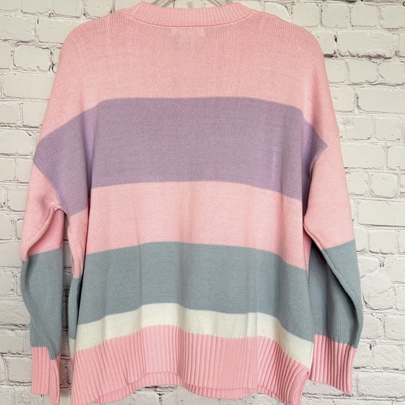 SINCERELY JULES Ski Pastel Color Block Long Sleeve Sweater--L - Picture 9 of 16